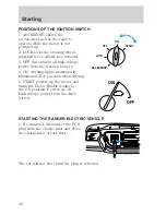 Предварительный просмотр 22 страницы Ford Ranger Electric Vehicle Owner'S Manual