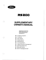 Preview for 98 page of Ford RS200 Owner'S Manual