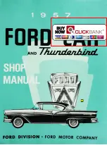 Предварительный просмотр 1 страницы Ford Thunderbird 1957 Shop Manual