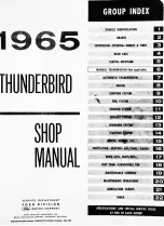 Предварительный просмотр 3 страницы Ford Thunderbird 1965 Shop Manual