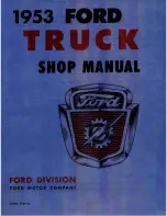 Предварительный просмотр 1 страницы Ford TRUCK 1953 Shop Manual