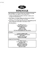 Ford Windstar Owner'S Manual preview