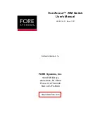 Fore Systems ForeRunner ATM User Manual preview