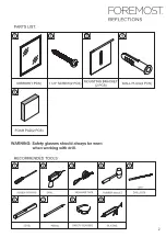 Предварительный просмотр 3 страницы Foremost Aluminium Mirror Manual