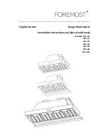 Foremost FRHI-30S Installation Instructions And Operation Manual предпросмотр