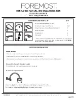 Предварительный просмотр 5 страницы Foremost Massa Operating Manual, Installation Steps