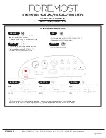 Предварительный просмотр 10 страницы Foremost Massa Operating Manual, Installation Steps