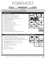 Preview for 1 page of Foremost TL-7227-WL Instructions Manual