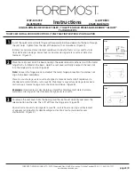 Предварительный просмотр 5 страницы Foremost TL-7424HC-EWL Instructions Manual