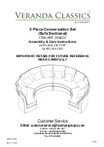 Предварительный просмотр 1 страницы Foremost Veranda Classics 966650 Assembly & Care Instructions