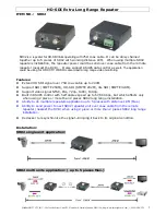 Preview for 1 page of FORESIGHT HD-SDI Extra Long Range Repeater Manual