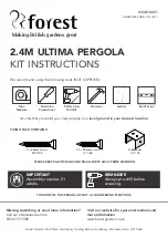 Предварительный просмотр 1 страницы Forest 2.4M ULTIMA PERGOLA Kit Instructions