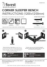 Preview for 1 page of Forest CORNER SLEEPER BENCH Instructions