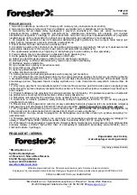 Preview for 13 page of Forester 5923 Instruction Manual