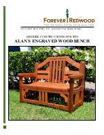 Preview for 1 page of Forever Redwood ALAN'S ENGRAVED WOOD BENCH Assembly Instructions Manual