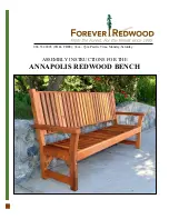 Forever Redwood ANNAPOLIS REDWOOD BENCH Assembly Instructions Manual preview