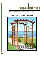 Preview for 1 page of Forever Redwood ARCHED GARDEN ARBOR Manual