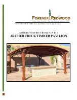 Preview for 1 page of Forever Redwood ARCHED THICK TIMBER PAVILION Assembly Instructions Manual