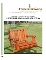 Forever Redwood ARMCHAIR SWINGS Assembly Instructions Manual preview