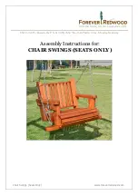 Forever Redwood CHAIR SWING Assembly Instructions preview