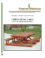 Forever Redwood CHRIS'S PICNIC TABLE Assembly Instructions Manual preview