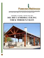 Forever Redwood DEL RIO CATHEDRAL CEILING THICK TIMBER PAVILION Assembly Instructions Manual preview