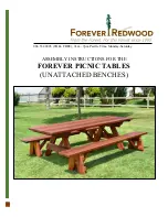 Forever Redwood FOREVER PICNIC TABLES Assembly Instructions Manual preview