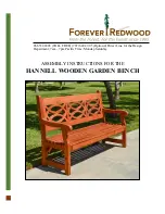 Preview for 1 page of Forever Redwood HANNELL WOODEN GARDEN BENCH Assembly Instructions Manual