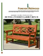 Preview for 1 page of Forever Redwood HENNELL WOODEN GARDEN BENCH Assembly Instructions Manual