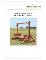 Forever Redwood Jhoola Swing Set Assembly Instructions Manual preview