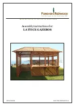 Preview for 1 page of Forever Redwood LATTICE GAZEBO Assembly Instructions Manual