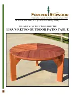 Preview for 1 page of Forever Redwood LISA'S RETRO OUTDOOR PATIO TABLE Assembly Instructions