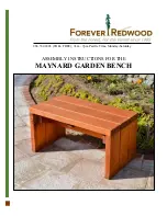 Forever Redwood MAYNARD GARDEN BENCH Assembly Instructions preview