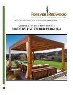 Forever Redwood MODERN FAT TMBER PERGOLA Assembly Instructions Manual preview