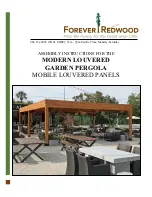 Forever Redwood MODERN LOUVERED GARDEN PERGOLA Assembly Instructions Manual preview