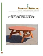 Forever Redwood OVAL PICNIC TABLE Assembly Instructions preview