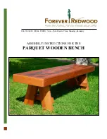 Forever Redwood PARQUET WOODEN BENCH Assembly Instructions Manual preview