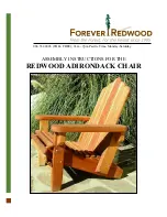 Preview for 1 page of Forever Redwood REDWOOD ADIRONDACK CHAIR Assembly Instructions Manual