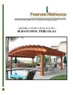 Forever Redwood SEBASTOPOL PERGOLAS Assembly Instructions Manual preview