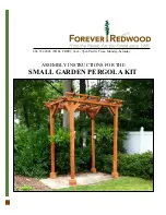 Forever Redwood SMALL GARDEN PERGOLA KIT Assembly Instructions Manual preview