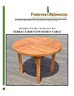 Предварительный просмотр 1 страницы Forever Redwood TERRACE ROUND Assembly Instructions Manual