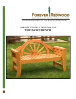 Forever Redwood THE DAWN BENCH Assembly Instructions Manual preview