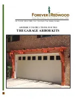 Forever Redwood THE GARAGE ARBOR KITS Assembly Instructions Manual preview