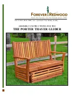 Forever Redwood THE PORTER THAYER GLIDER Assembly Instructions Manual preview