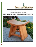 Forever Redwood THE SANCTUARY WOOD PATIO BENCH Assembly Instructions preview