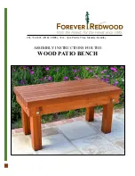 Forever Redwood WOOD PATIO BENCH Assembly Instructions preview