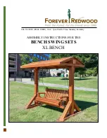 Forever Redwood XL BENCH Assembly Instructions Manual preview