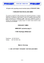 Preview for 2 page of Forkardt SKM 1200 Operating Instructions Manual