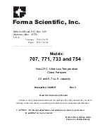 Forma Scientific 707 Manual preview