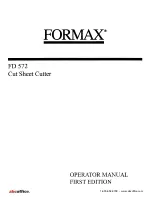 Предварительный просмотр 1 страницы Formax 4605-Cross/Cut Operator'S Manual